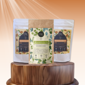 sachet de Moringa suivi de deux sachets de baobab